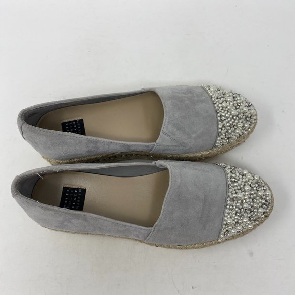White House Black Market Shoes Jeweled Suede Platform Espadrilles